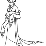 coloriage Mulan en ligne pour enfant