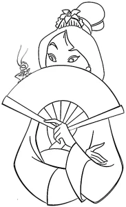 coloriage Mulan pour enfant de à imprimer