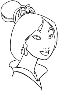 coloriage Mulan pour enfant a imprimer gratuit