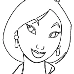 coloriage Mulan pour enfant