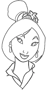 coloriage Mulan pour enfant