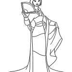 coloriage Mulan pour enfant à imprimer