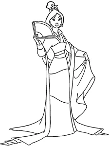 coloriage Mulan pour enfant à imprimer