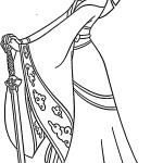 coloriage Mulan pour enfants a imprimer