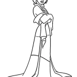 image de coloriage Mulan pour enfant