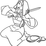 coloriage Mulan gratuit en ligne