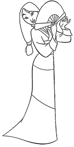 coloriage Mulan pour enfants à télécharger