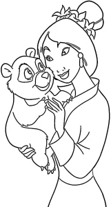 coloriage Mulan pour enfant de 10 ans
