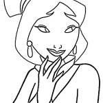 coloriage Mulan et decoupage a imprimer gratuit