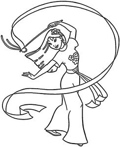 coloriage Mulan a dessiner et imprimer
