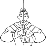 coloriage Mulan à imprimer gratuitement pdf