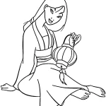 coloriage Mulan d