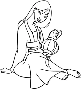 coloriage Mulan d