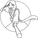 coloriage Mulan à imprimer a4
