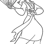 coloriage Mulan de pour enfants
