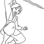 coloriage Mulan pour enfant de 5 ans