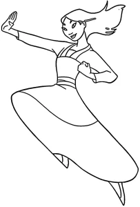 coloriage Mulan gratuit a imprimer