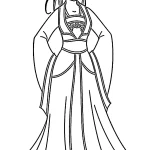 coloriage Mulan pour enfant de 6 ans