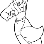coloriage Mulan a imprimer pour enfant de 4 ans
