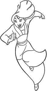 coloriage Mulan a imprimer pour enfant de 4 ans
