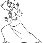 coloriage Mulan pour enfant de 3 ans