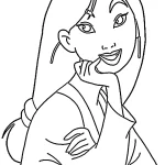 coloriage Mulan pour enfants a imprimer