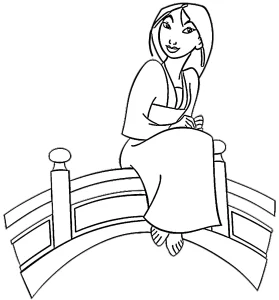 coloriage Mulan a dessiner en ligne