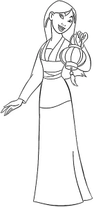 coloriage Mulan pour enfants