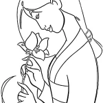 coloriage Mulan educatif pour enfant
