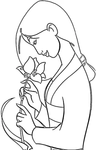 coloriage Mulan educatif pour enfant