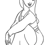 coloriage Mulan à imprimer pour enfant de 2 ans