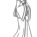 coloriage Mulan pour enfant de 6 ans
