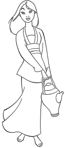 coloriage Mulan a telecharger