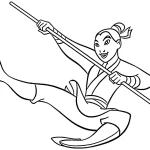 coloriage Mulan pour enfant gratuit