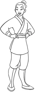 coloriage Mulan à imprimer