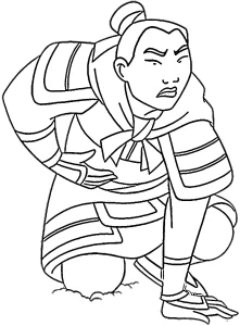 coloriage Mulan a colorier en ligne