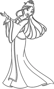 coloriage Mulan pour enfant de 3 ans