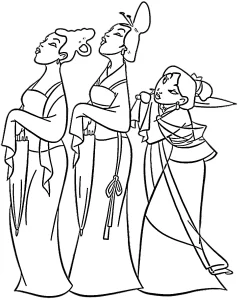 coloriage Mulan a imprimer gratuit