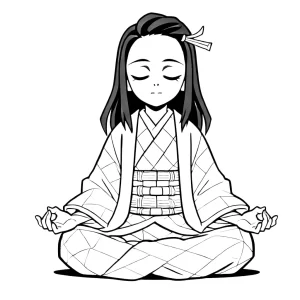 coloriage Nezuko à imprimer gratuit