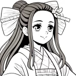 coloriage Nezuko a telecharger