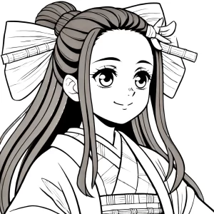 coloriage Nezuko a telecharger