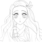 coloriage Nezuko à imprimer gratuit