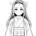 coloriage Nezuko gratuit