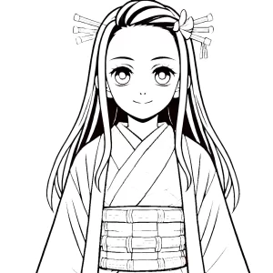 coloriage Nezuko gratuit