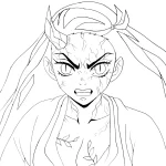 coloriage Nezuko gratuit pour enfants