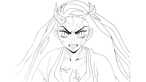 coloriage Nezuko gratuit pour enfants