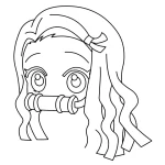 imprimer coloriage Nezuko pour enfant