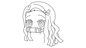 imprimer coloriage Nezuko pour enfant