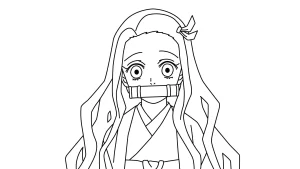 coloriage Nezuko gratuit à imprimer
