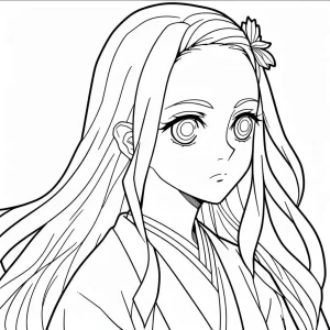 imprimer coloriage Nezuko pour enfant